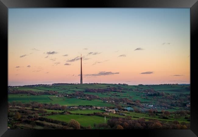 Emley Moor Views Framed Print by Apollo Aerial Photography