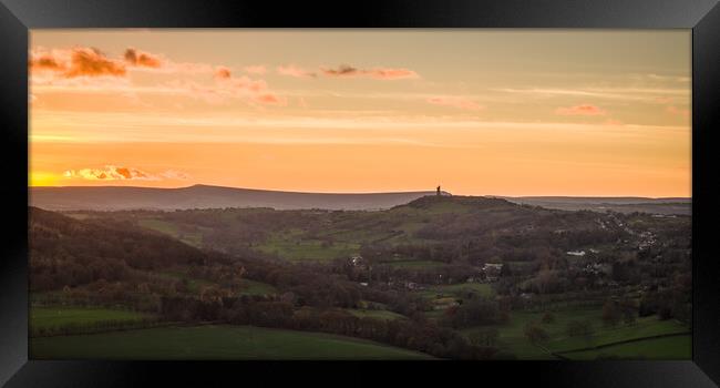 Castle Hill Sunset Framed Print by Apollo Aerial Photography
