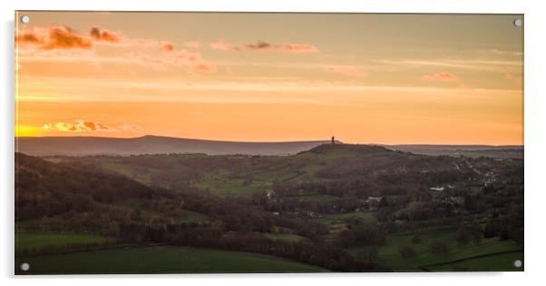Castle Hill Sunset Acrylic by Apollo Aerial Photography