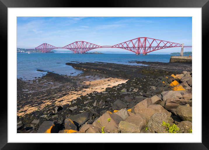Firth of Forth Shore and Forth Bridge Framed Mounted Print by Artur Bogacki