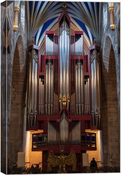 Pipe Organ in St Giles Cathedral in Edinburgh Canvas Print by Artur Bogacki