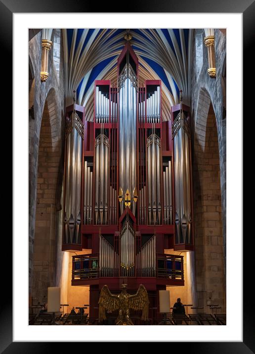 Pipe Organ in St Giles Cathedral in Edinburgh Framed Mounted Print by Artur Bogacki