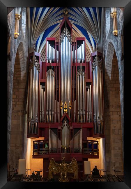 Pipe Organ in St Giles Cathedral in Edinburgh Framed Print by Artur Bogacki