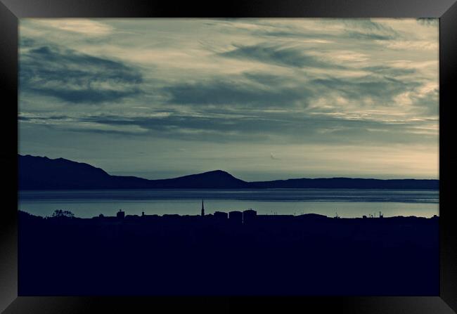 Ayr skyline, Arran and Argyll Framed Print by Allan Durward Photography