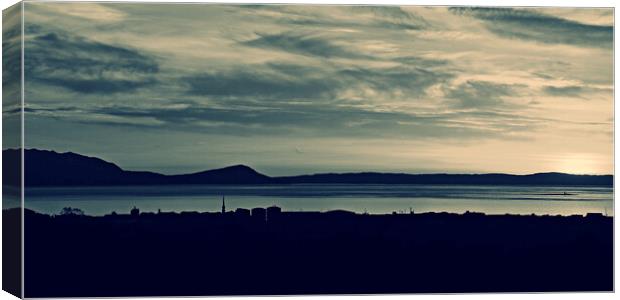 Ayr skyline and Clyde views Canvas Print by Allan Durward Photography