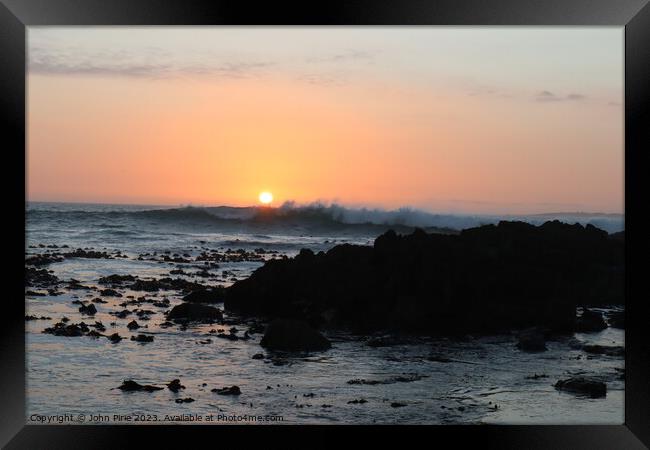 South African Sunset Framed Print by John Pirie