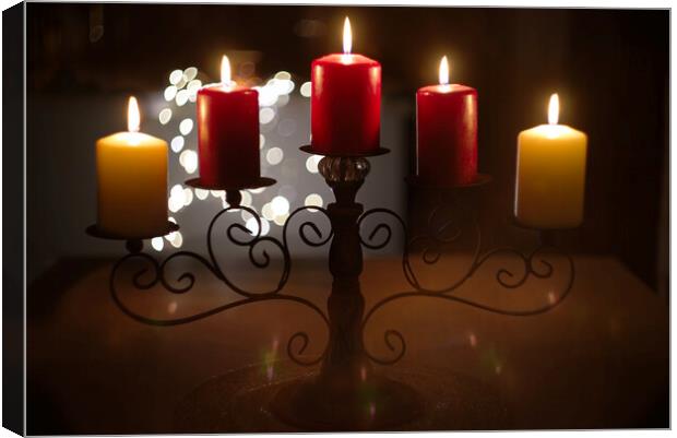 Candles in the Dark Canvas Print by Alison Chambers