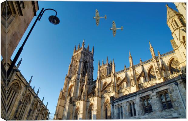 York Minster Spitfires  Canvas Print by Alison Chambers