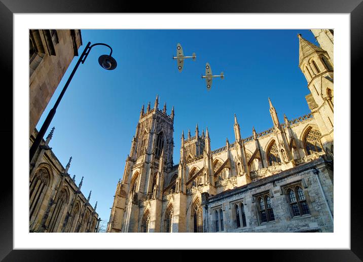 York Minster Spitfires  Framed Mounted Print by Alison Chambers