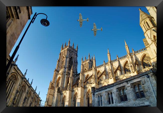 York Minster Spitfires  Framed Print by Alison Chambers