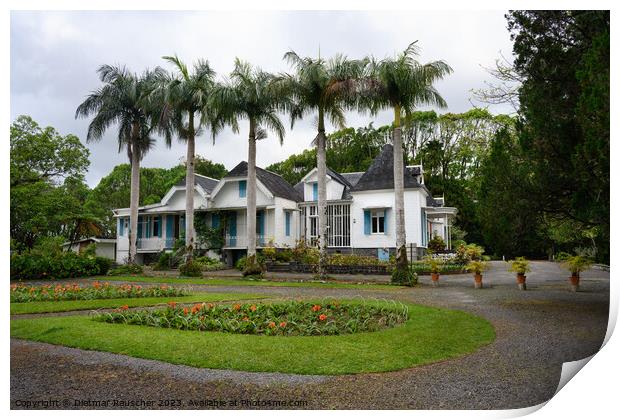 Domaine des Aubineaux Plantation Exterior in Mauritius Print by Dietmar Rauscher