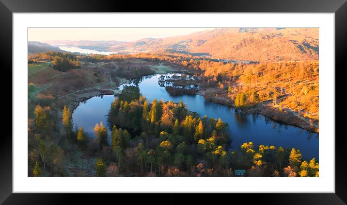 Tarn Hows to Coniston Water Framed Mounted Print by Tim Hill
