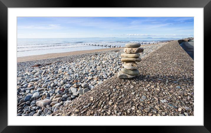 Rock stack at Barmouth Framed Mounted Print by Jason Wells