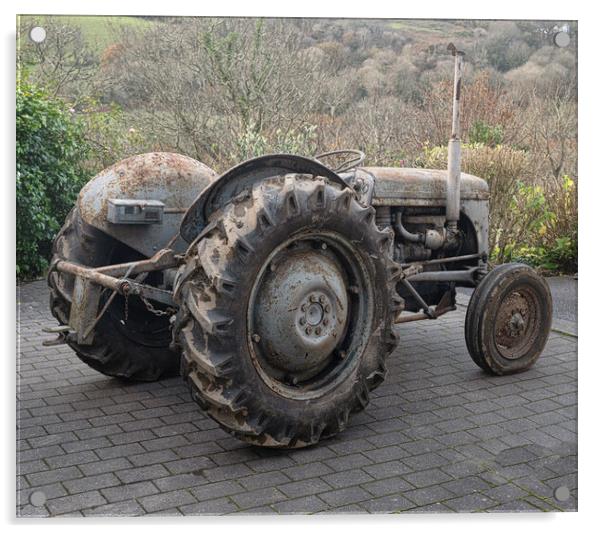 Vintage Tractor, Ferguson  Acrylic by kathy white