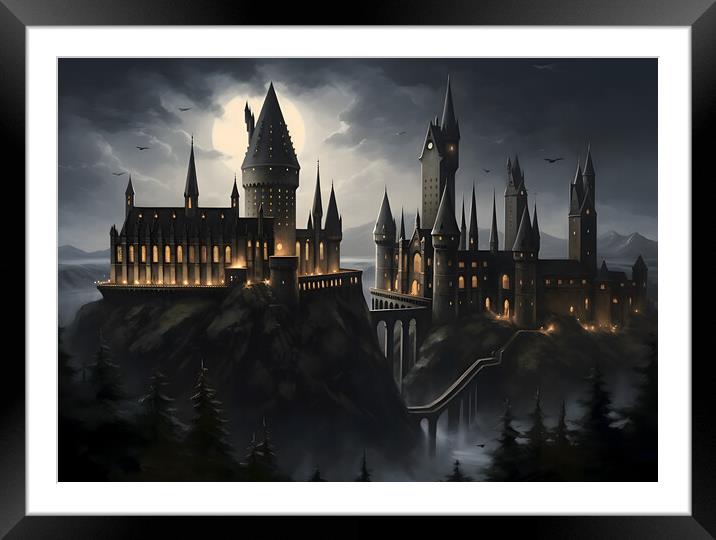 Legendary Magical Castle Framed Mounted Print by Zahra Majid