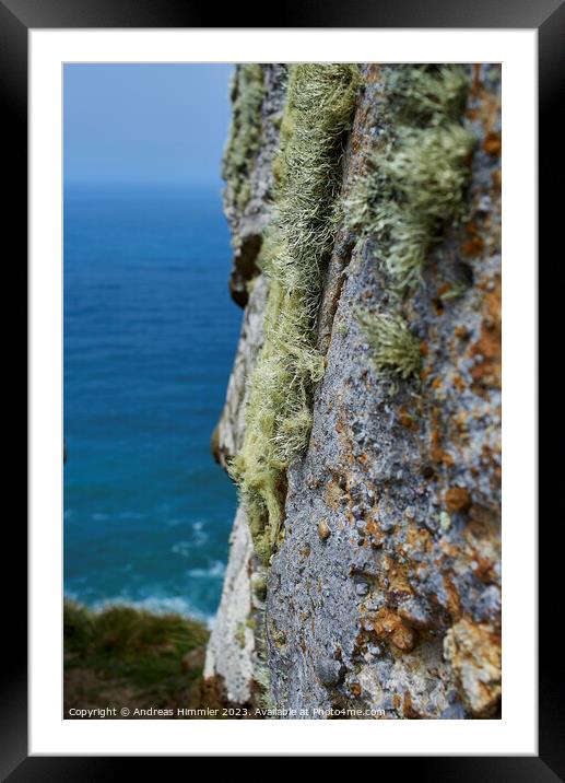 Lichens High Above the Pacific Framed Mounted Print by Andreas Himmler