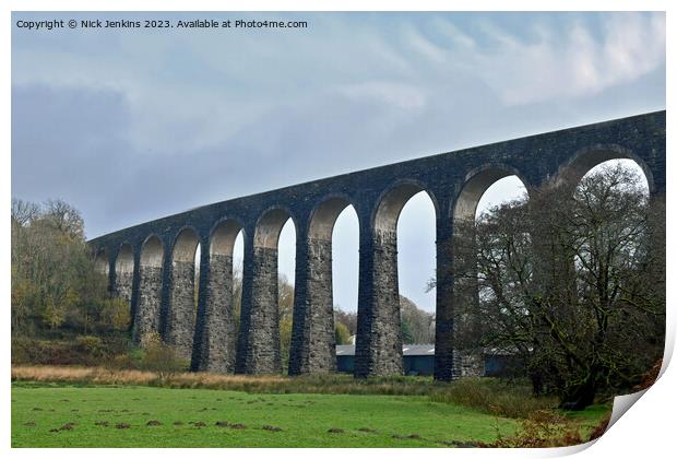 The Cynghordy Viaduct carrying trains to  Print by Nick Jenkins