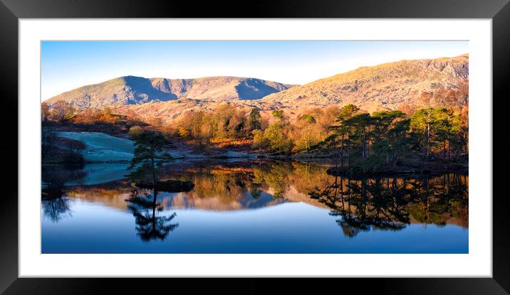 Tarn Hows to Old Man of Coniston Framed Mounted Print by Tim Hill