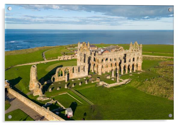 Whitby Abbey by Drone Acrylic by Apollo Aerial Photography