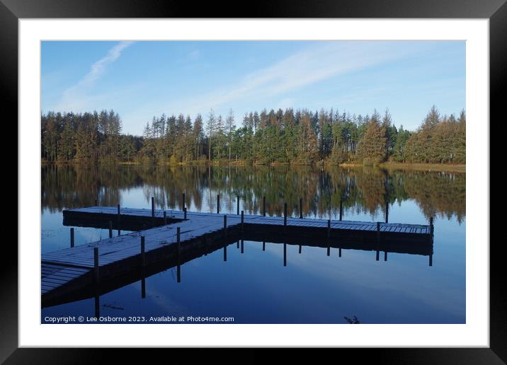 Reflections in the Loch 2 Framed Mounted Print by Lee Osborne