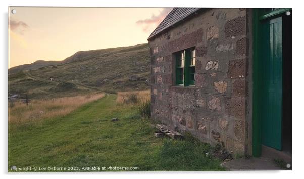 Evening at Glendhu Bothy Acrylic by Lee Osborne