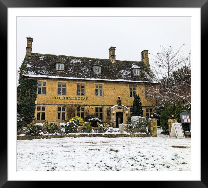 The dial house in winter Framed Mounted Print by Martin fenton