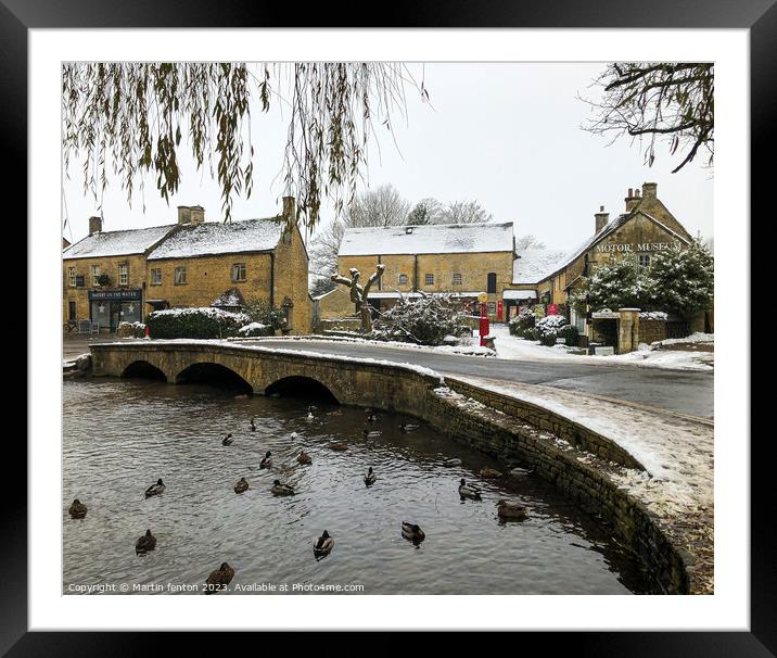 Wintertime in the Cotswolds  Framed Mounted Print by Martin fenton