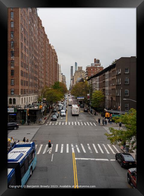 View From The High Line Framed Print by Benjamin Brewty