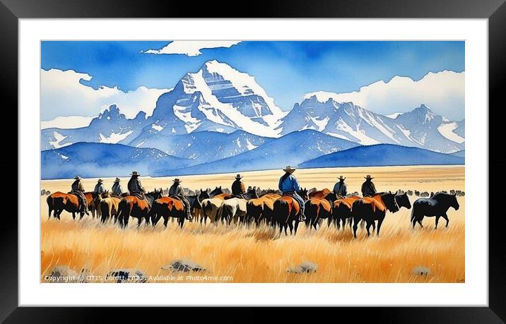 PLAINS INDIAN 4 Framed Mounted Print by OTIS PORRITT