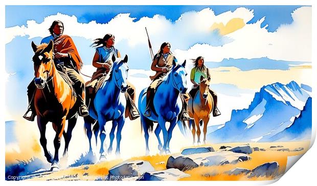 PLAINS INDIAN 5 Print by OTIS PORRITT