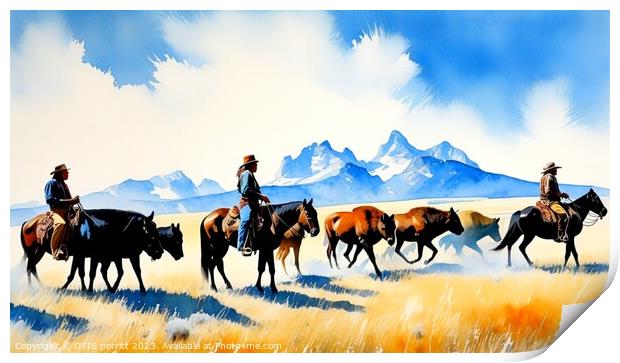 PLAINS INDIAN 11 Print by OTIS PORRITT