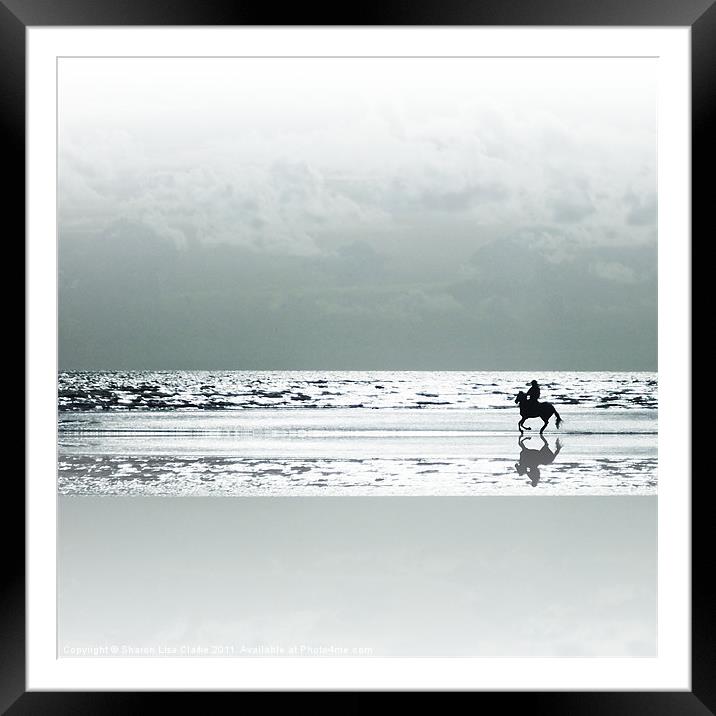 Winter Canter Framed Mounted Print by Sharon Lisa Clarke