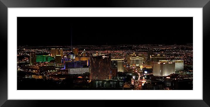 Stratospheric view of Las vegas Framed Mounted Print by Sharpimage NET