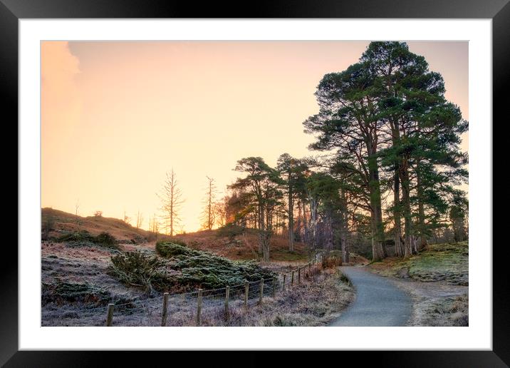 November Sunrise: Tarn Hows Lake District Framed Mounted Print by Tim Hill