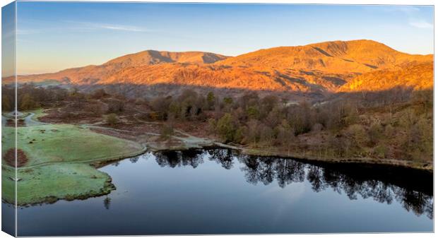 Tarns Hows To Old Man Of Coniston Canvas Print by Steve Smith