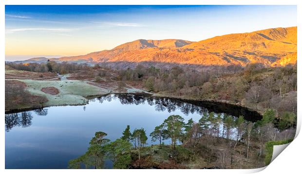 Tarns Hows To Old Man Of Coniston Print by Steve Smith