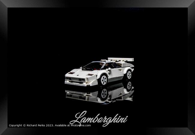 Lamborghini Reflections Framed Print by Richard Perks