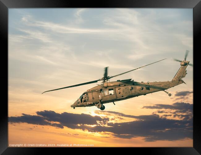 Sikorsky UH-60 Black Hawk Framed Print by Cristi Croitoru