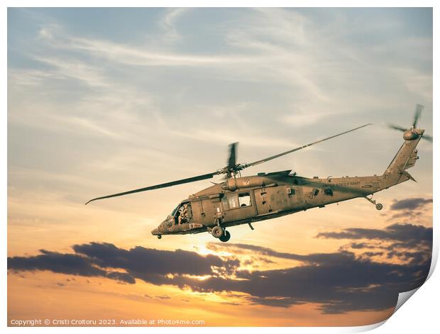 Sikorsky UH-60 Black Hawk Print by Cristi Croitoru