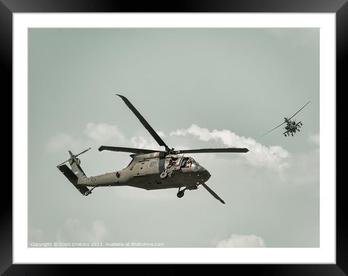 Sikorsky UH-60 Black Hawk Framed Mounted Print by Cristi Croitoru