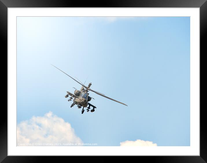 Boeing AH-64 Apache Framed Mounted Print by Cristi Croitoru