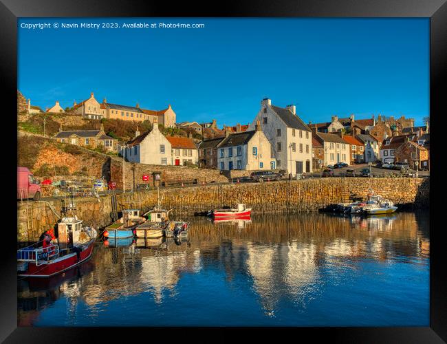 A view of Crail Harbour, Fife Scotland  Framed Print by Navin Mistry
