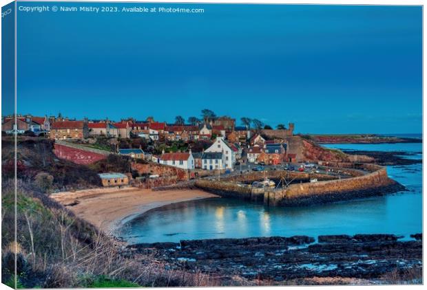 Crail Fife Blue Hour  Canvas Print by Navin Mistry