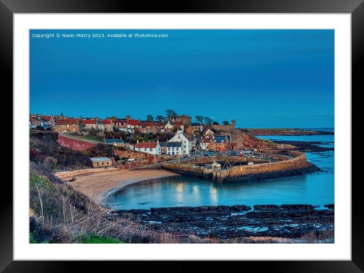 Crail Fife Blue Hour  Framed Mounted Print by Navin Mistry