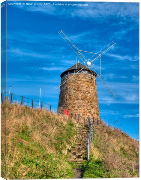 Windmill at St. Monans, Fife Canvas Print by Navin Mistry