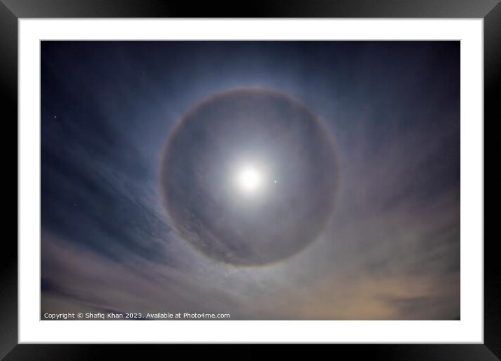 Moon Halo (with Jupiter) Framed Mounted Print by Shafiq Khan