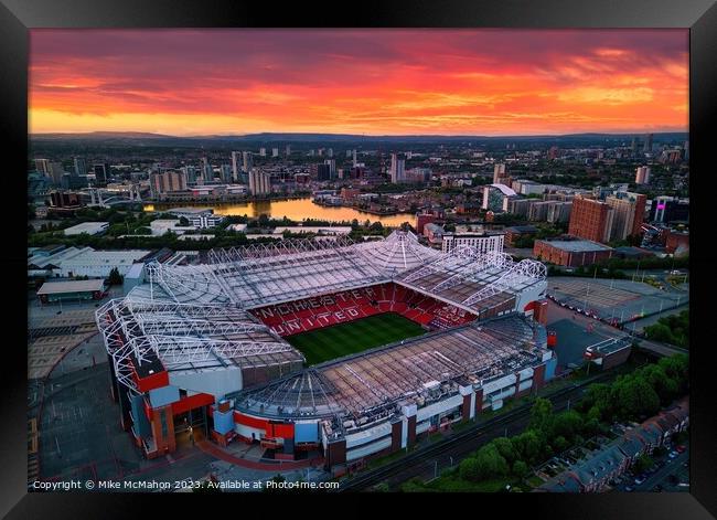 Old Trafford stadium , Manchester United football  Framed Print by Mike McMahon