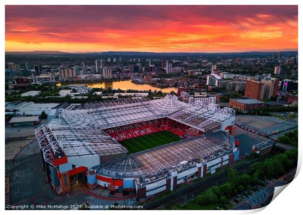 Old Trafford stadium , Manchester United football  Print by Mike McMahon