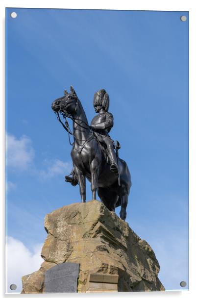 Royal Scots Greys Monument In Edinburgh Acrylic by Artur Bogacki