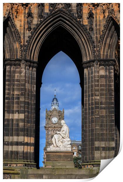 Scott Monument In Edinburgh Print by Artur Bogacki